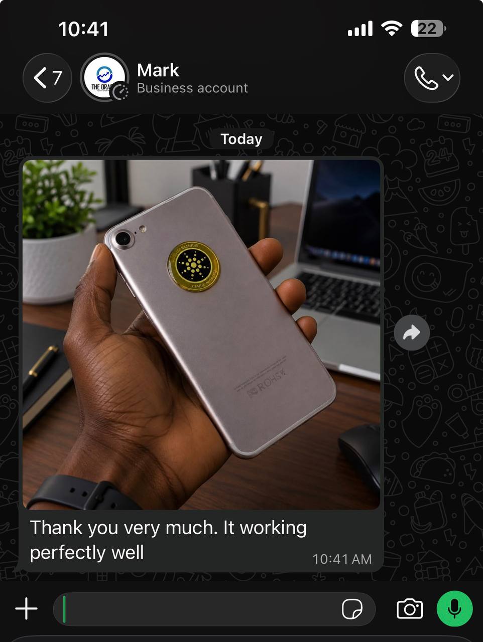 Customer review screenshot