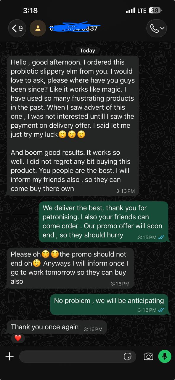 Customer chat review screenshot 2