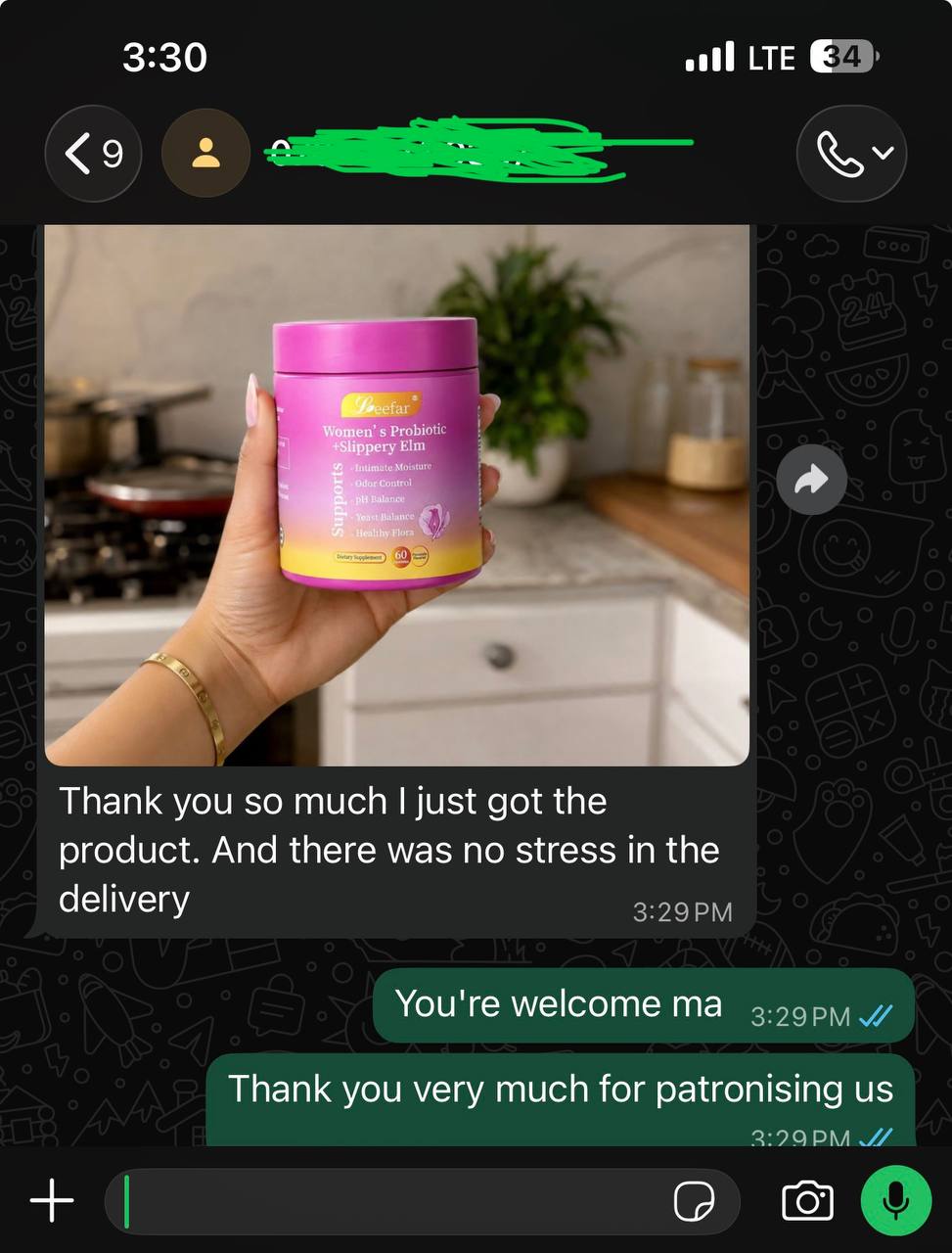 Customer chat review screenshot 3