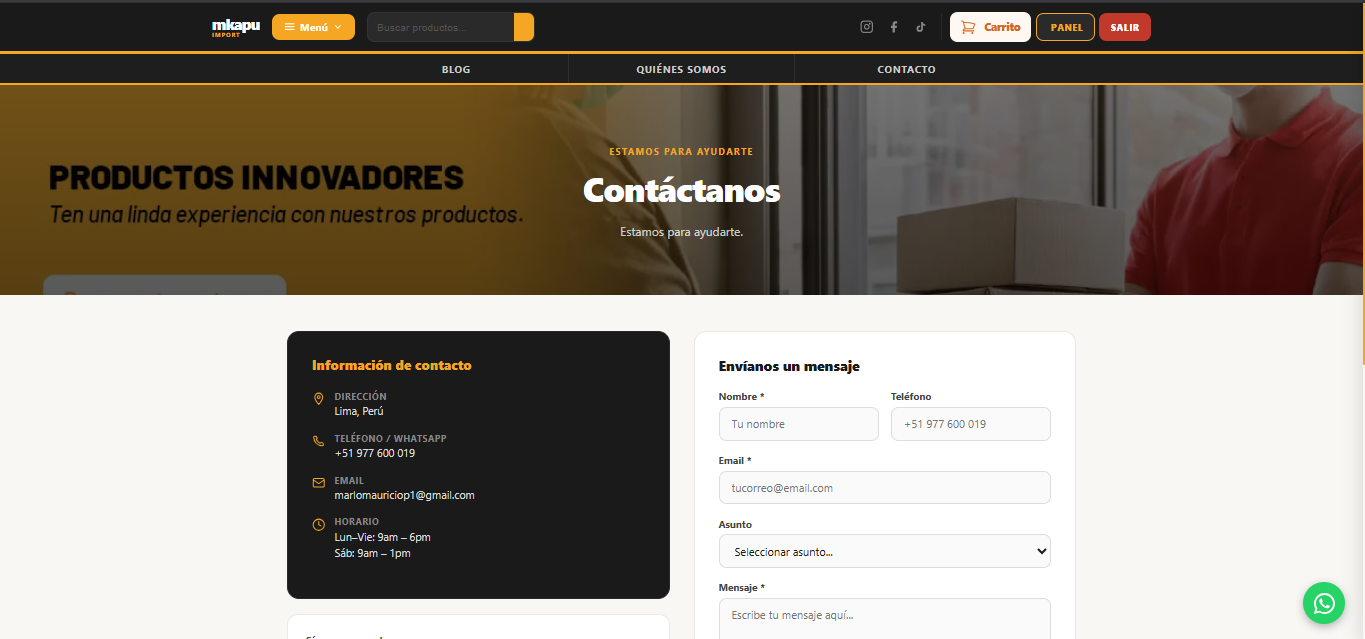 MKapu Import — E-commerce