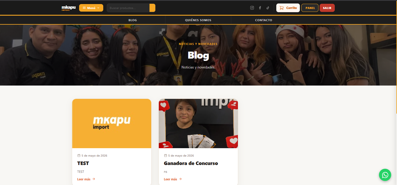 MKapu Import — E-commerce