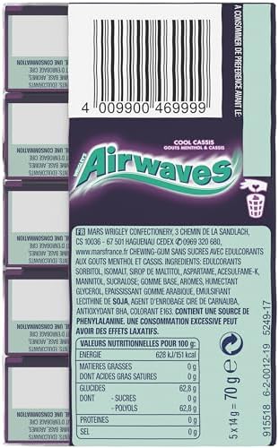 Vue 2 de Airwaves Chewinggum Gout Cassis