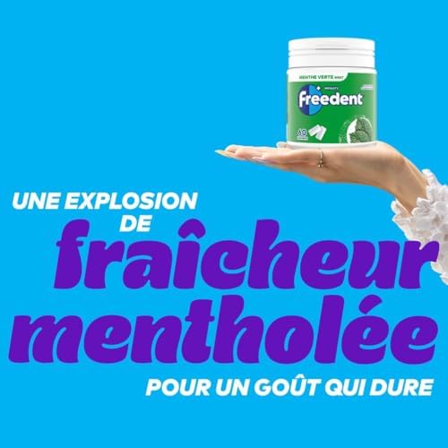 Vue 4 de Freedent Chewinggum Menthe Verte