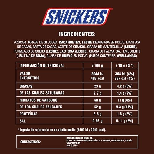 Vue 2 de Snickers Minis Barres Chocolat