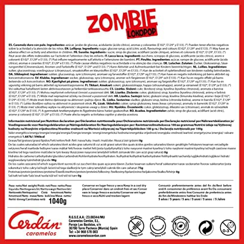 Vue 4 de Caramelos Cerdan Sucettes Zombie