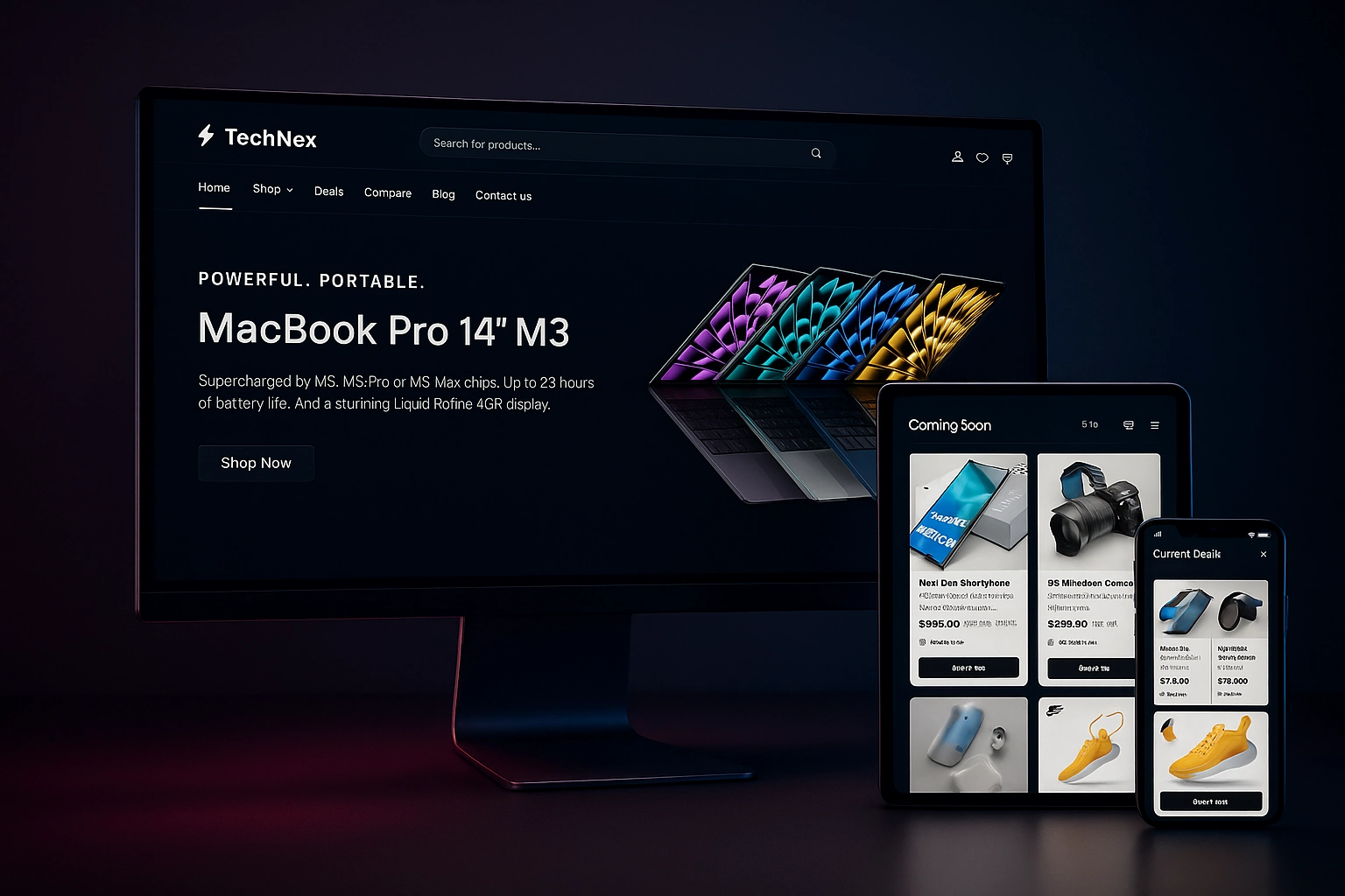TechNex E-commerce Mobile Store Website