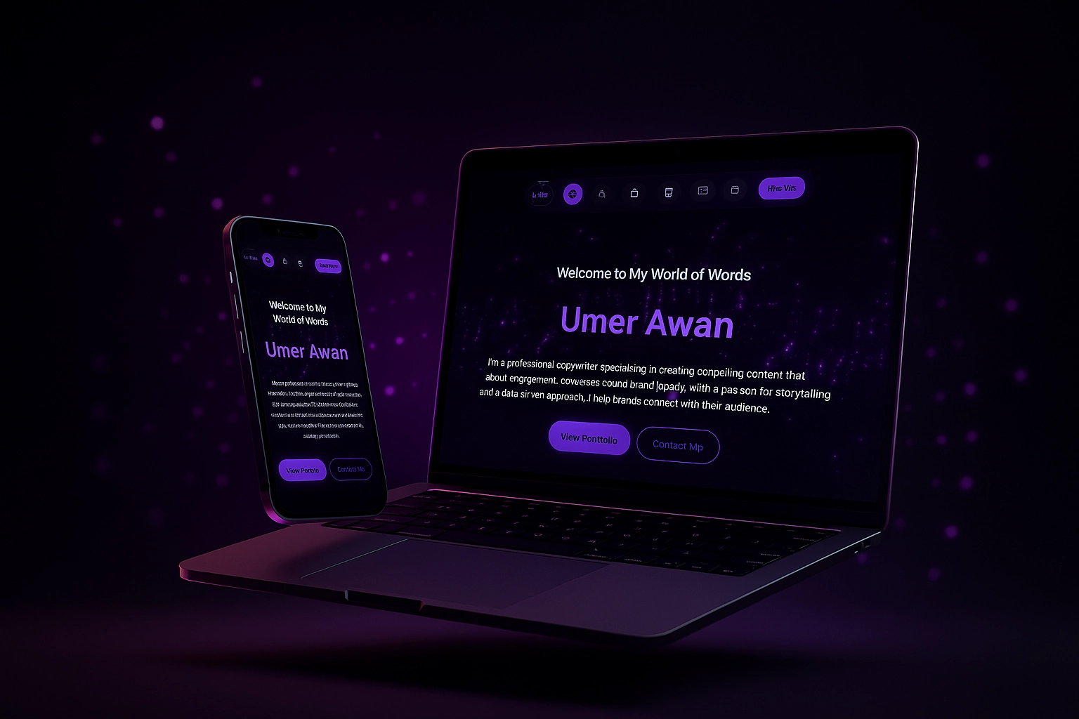 Malik Umar Creative Portfolio UI Design