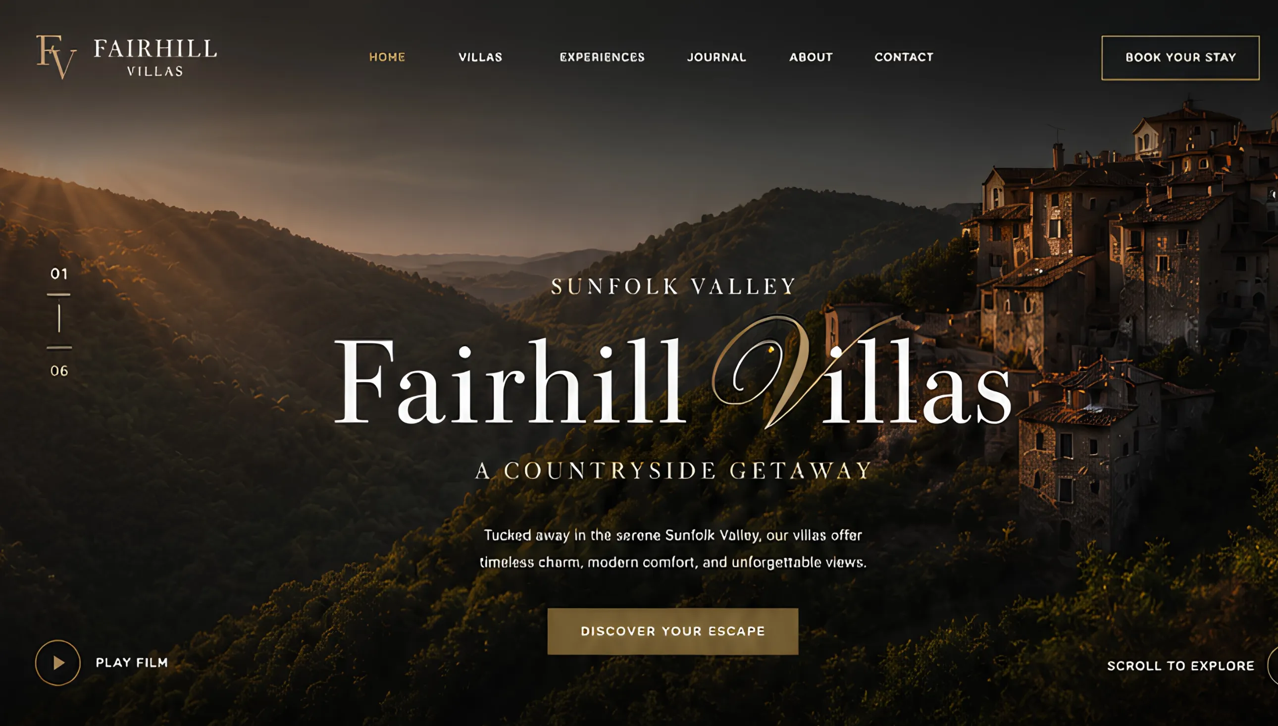 Fairhill Villas Luxury Hospitality Website