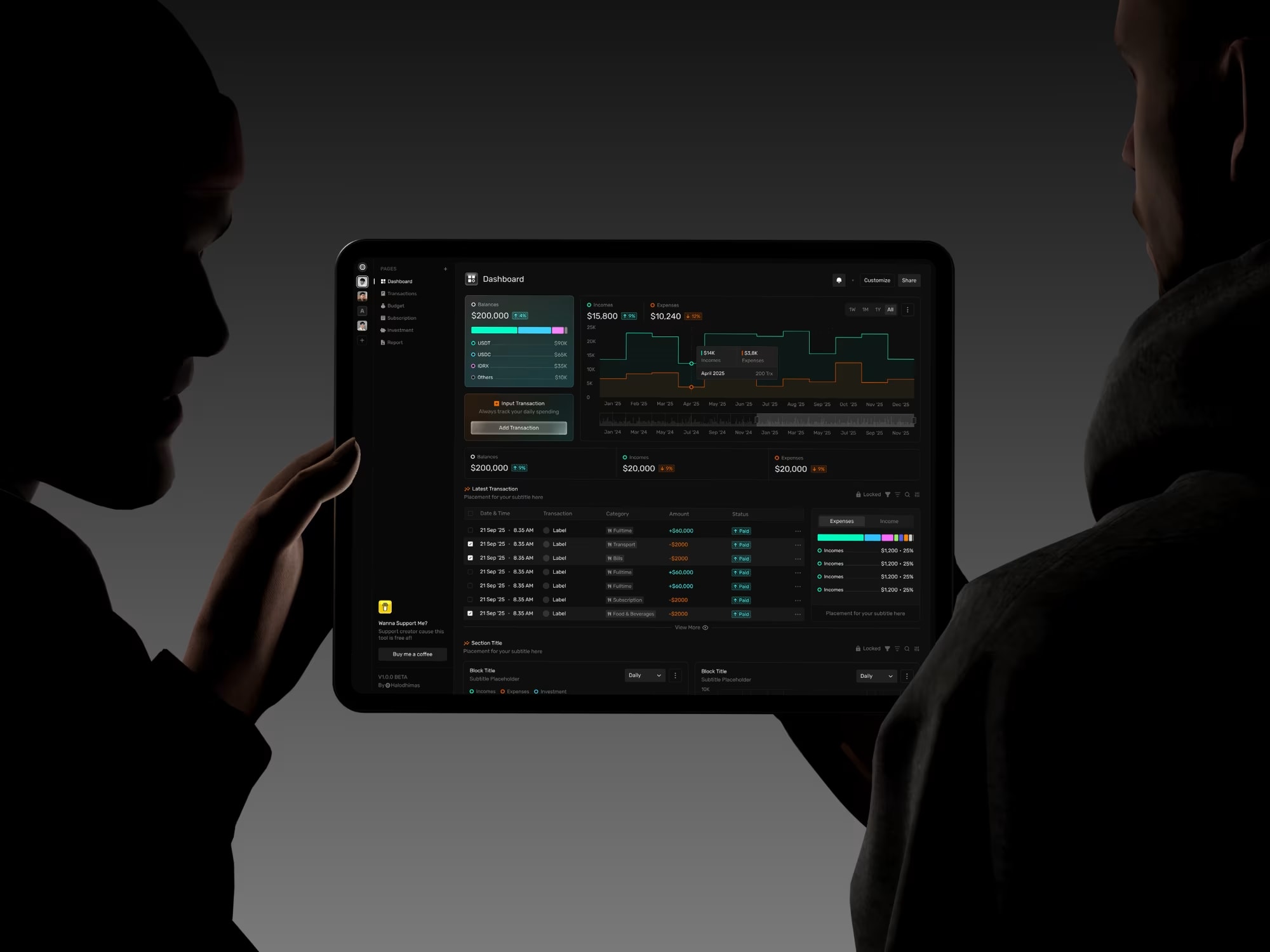 Dark Dashboard