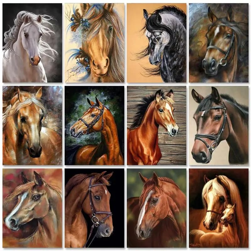 Peinture au numéro — Cheval 18