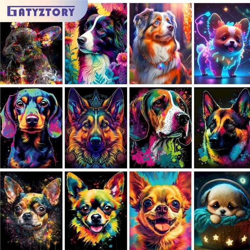 Peinture au numéro — Chien 8