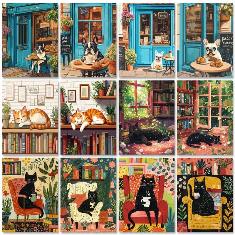 Peinture au numéro — Chat 17