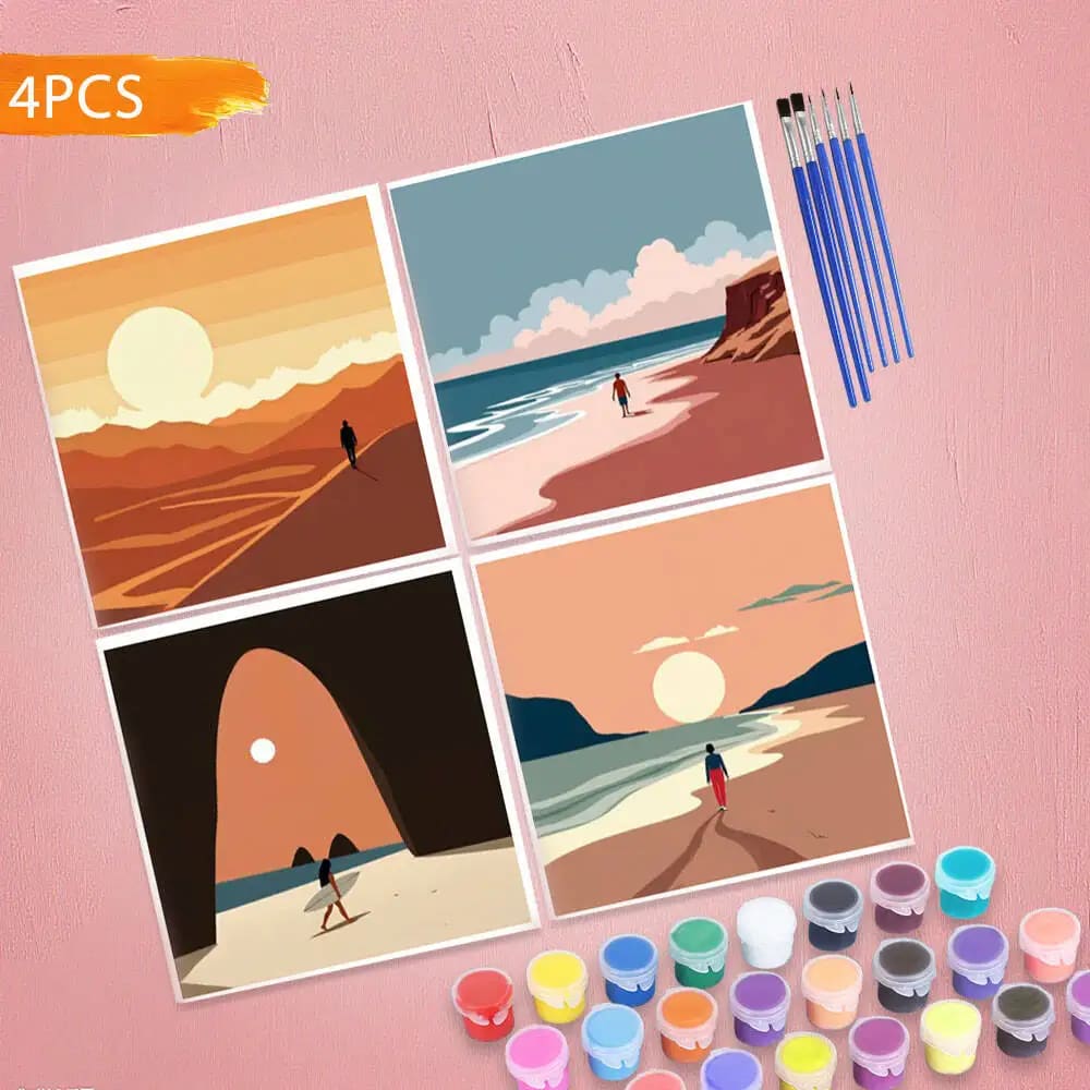 Peinture au numéro — Coucher de soleil 14