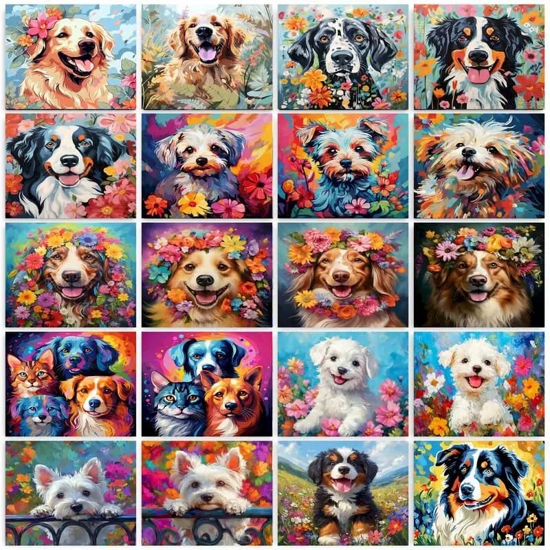 Peinture au numéro — Chien 2