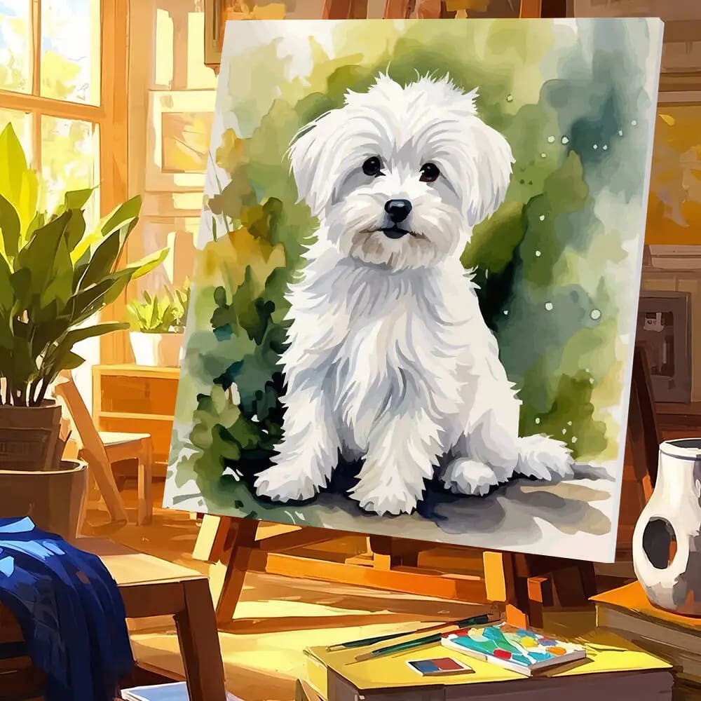 Peinture au numéro — Chiot 8