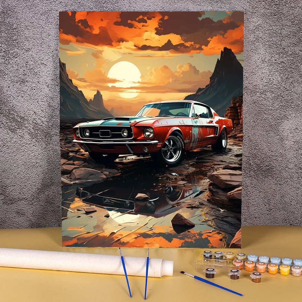 Peinture au numéro — Coucher de soleil 4