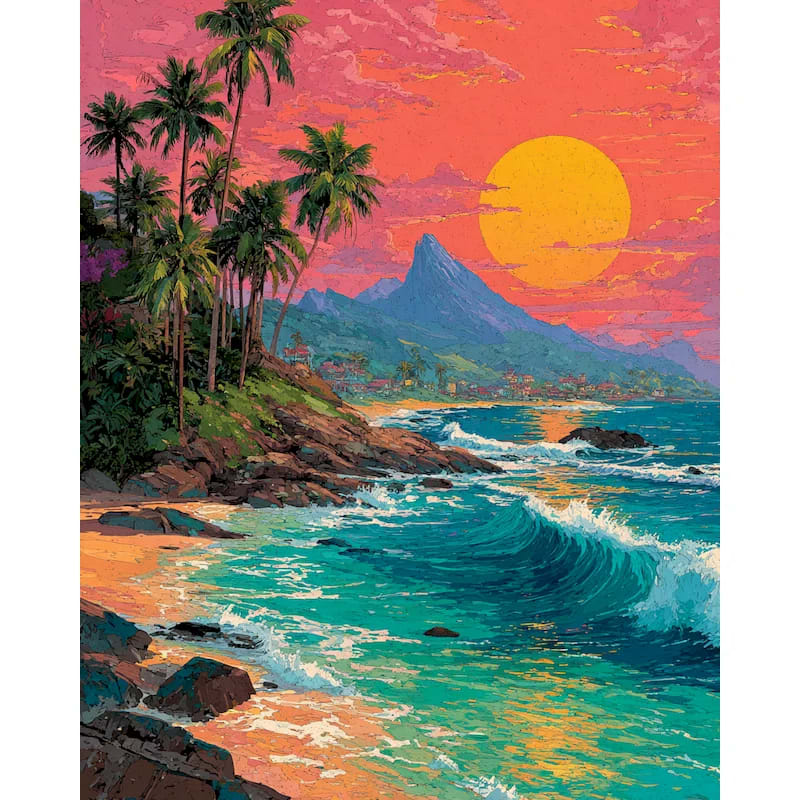 Peinture au numéro — Coucher de soleil 15
