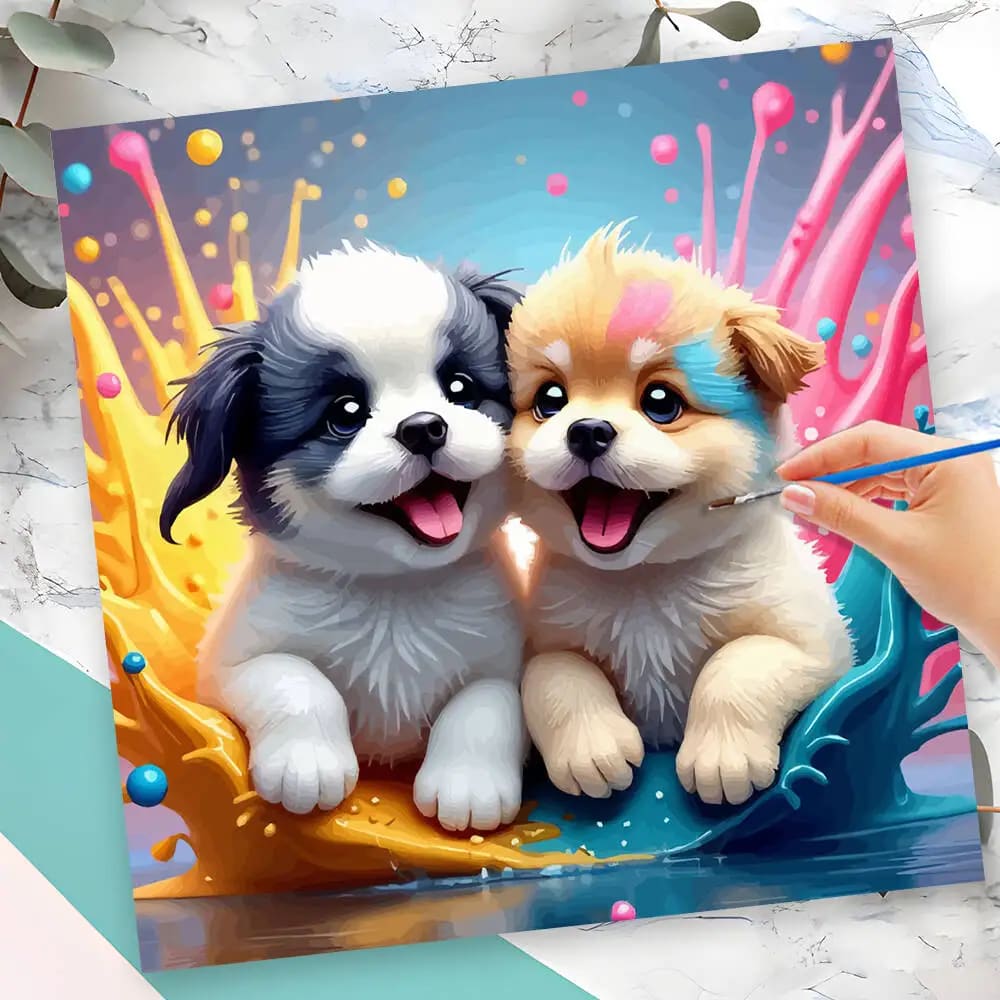 Peinture au numéro — Chien 9