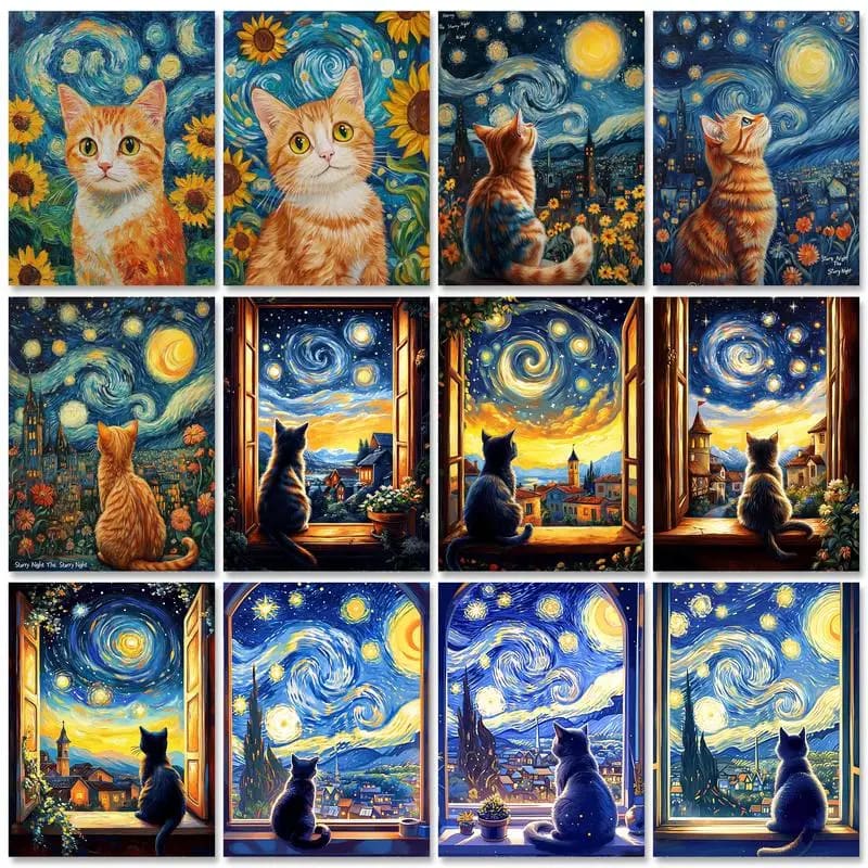 Peinture au numéro — Chat 36