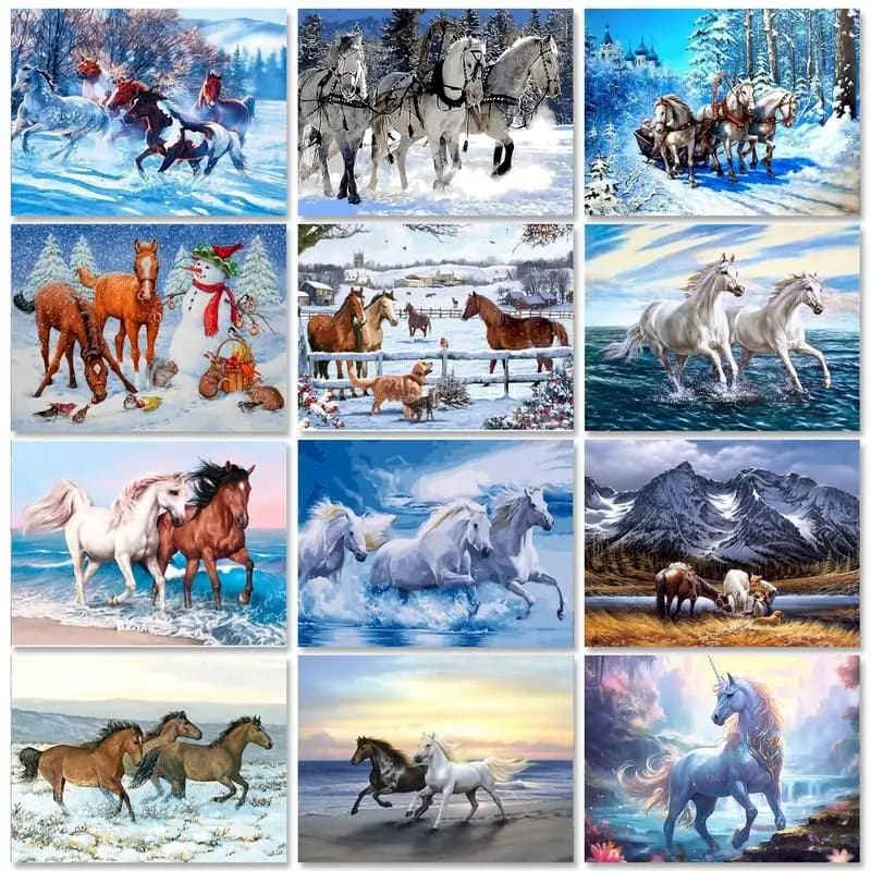 Peinture au numéro — Cheval 17