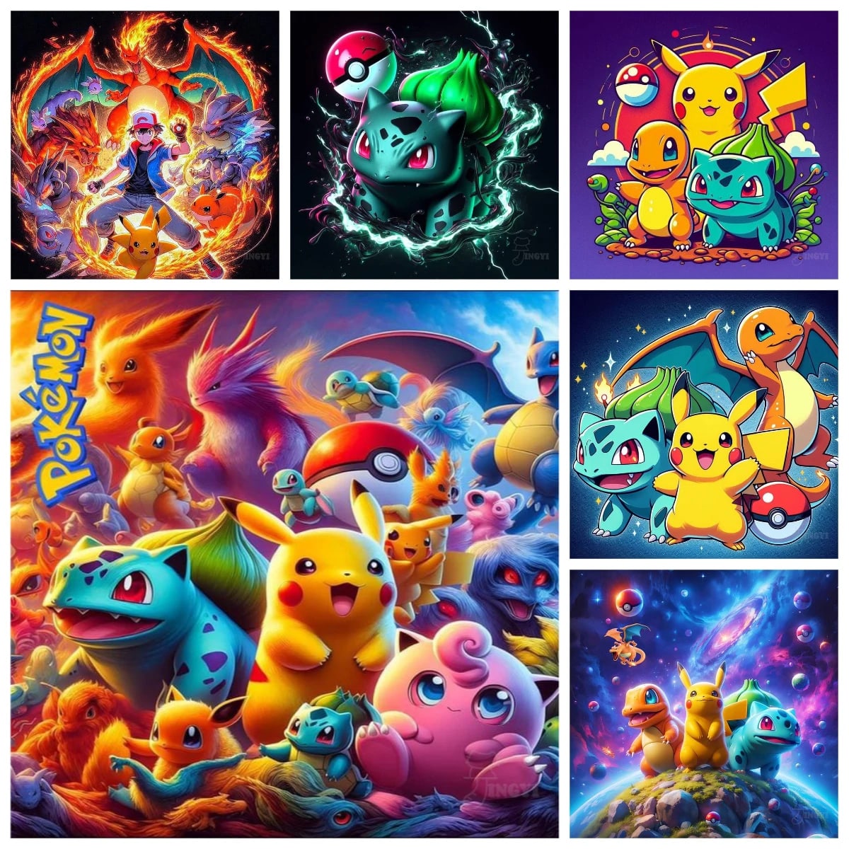 Peinture au numéro — Pikachu 3