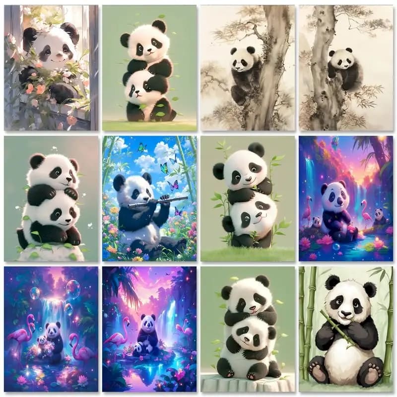 Peinture au numéro — Panda 8