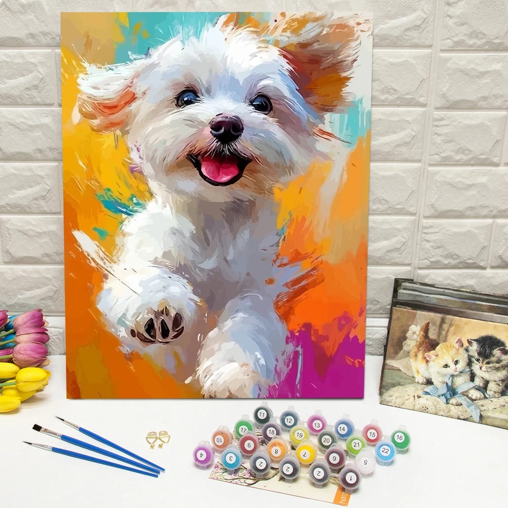 Peinture au numéro — Chiot 6