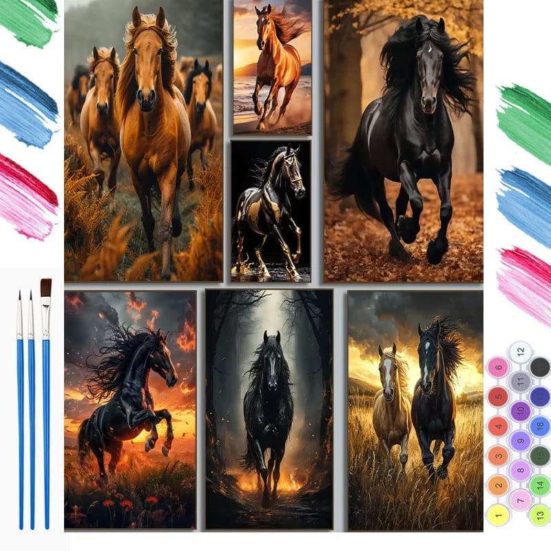 Peinture au numéro — Cheval 32