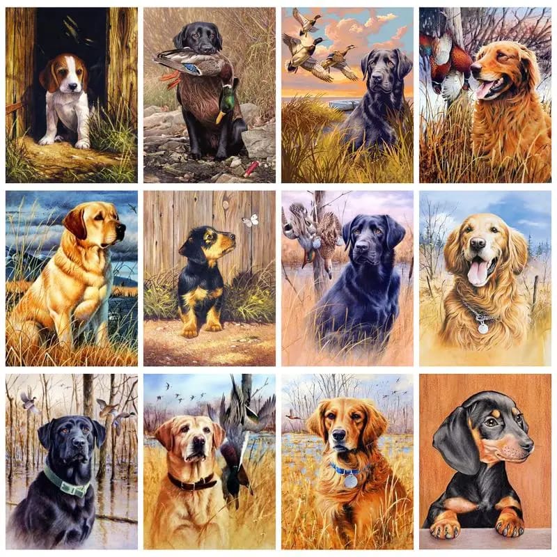 Peinture au numéro — Chien 11