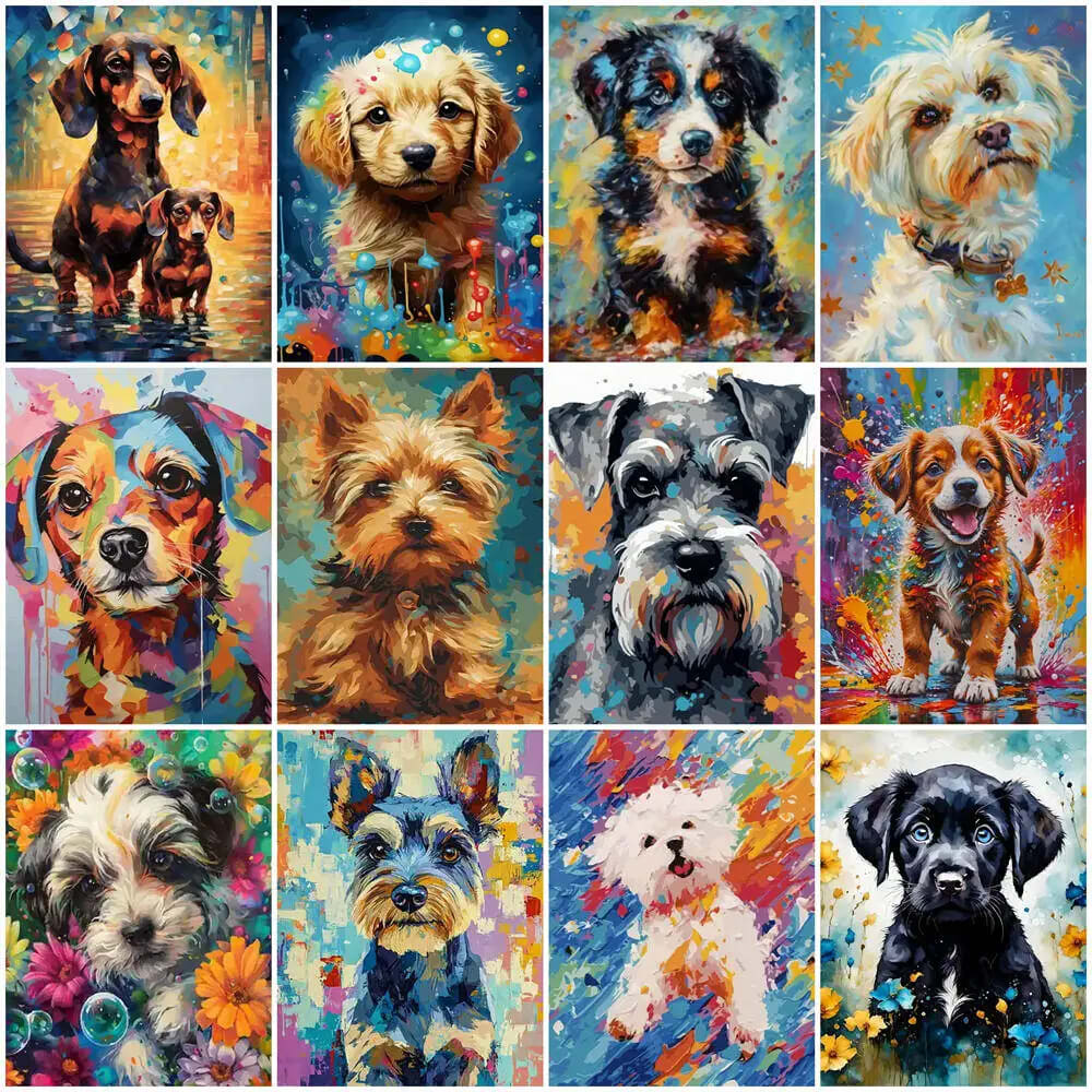 Peinture au numéro — Chiot