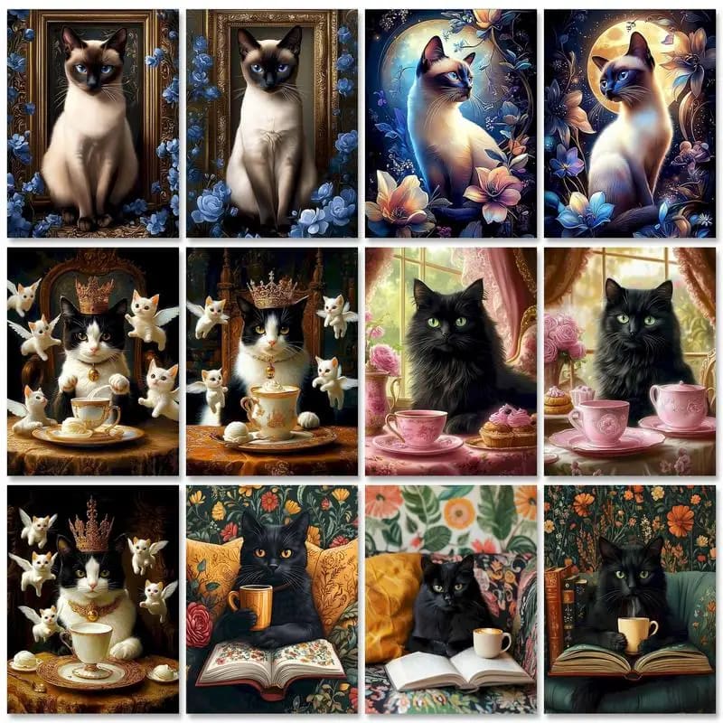 Peinture au numéro — Chat 16