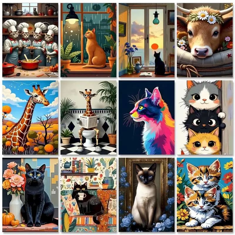 Peinture au numéro — Chat 34