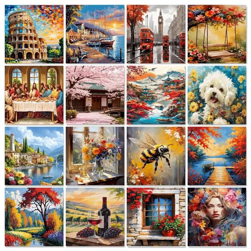 Peinture au numéro — Paysages