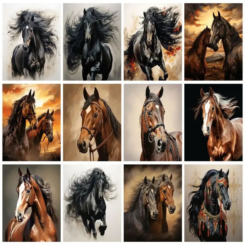 Peinture au numéro — Cheval 15