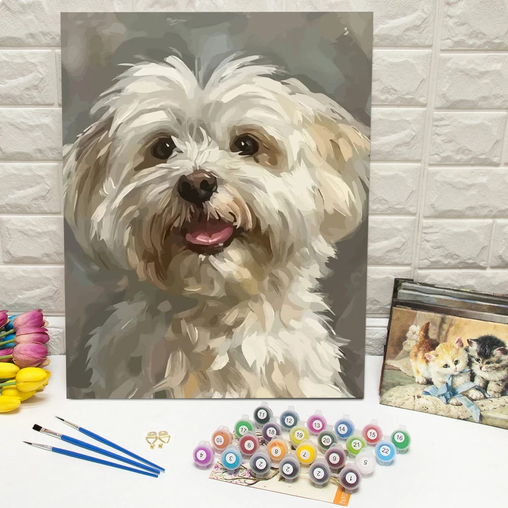 Peinture au numéro — Chiot 4