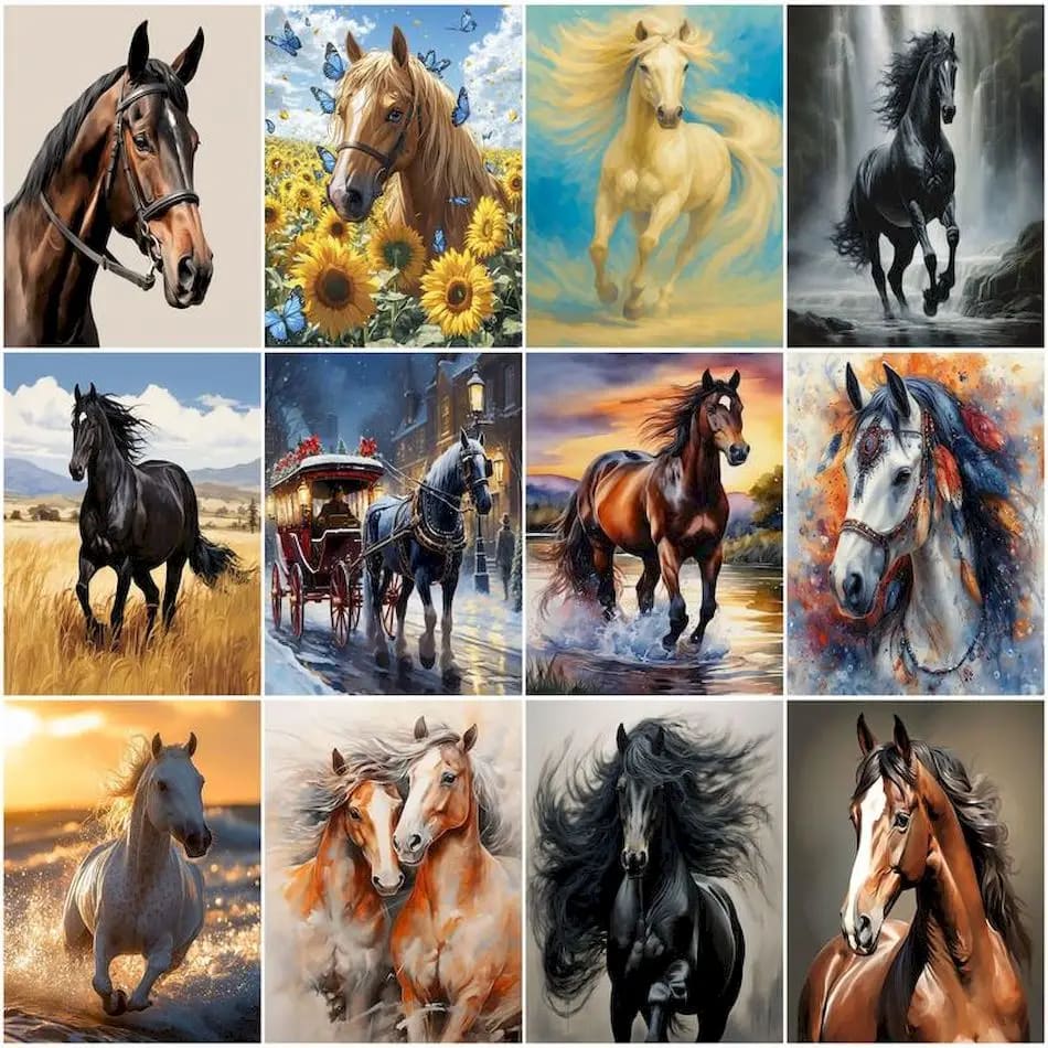 Peinture au numéro — Cheval 29