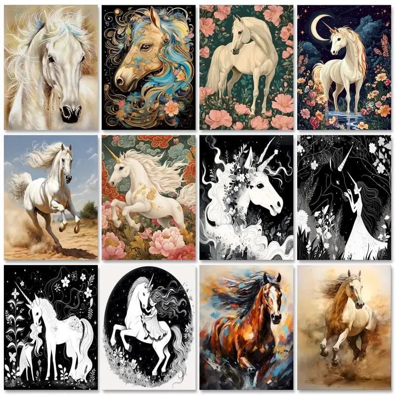 Peinture au numéro — Cheval 19