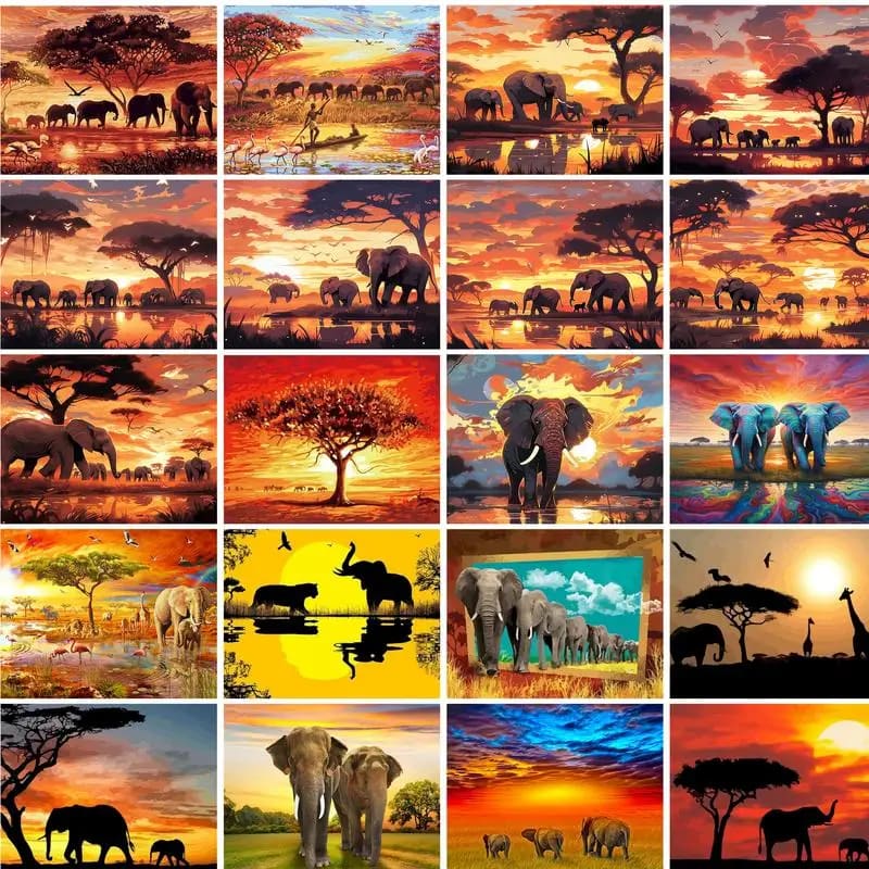 Peinture au numéro — Éléphant 3