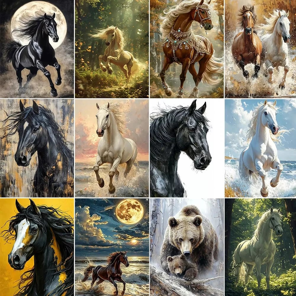 Peinture au numéro — Cheval 45