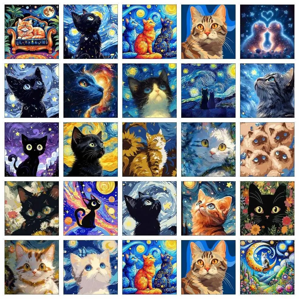 Peinture au numéro — Chat 6
