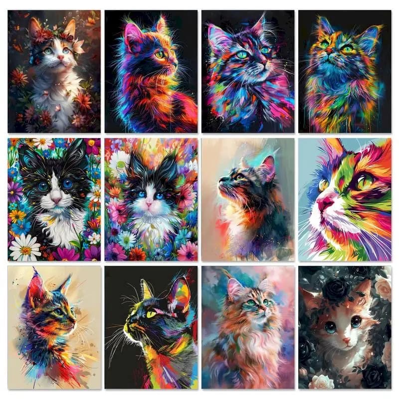 Peinture au numéro — Chat 2