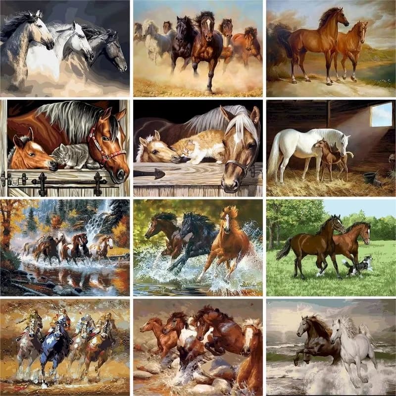Peinture au numéro — Cheval 24