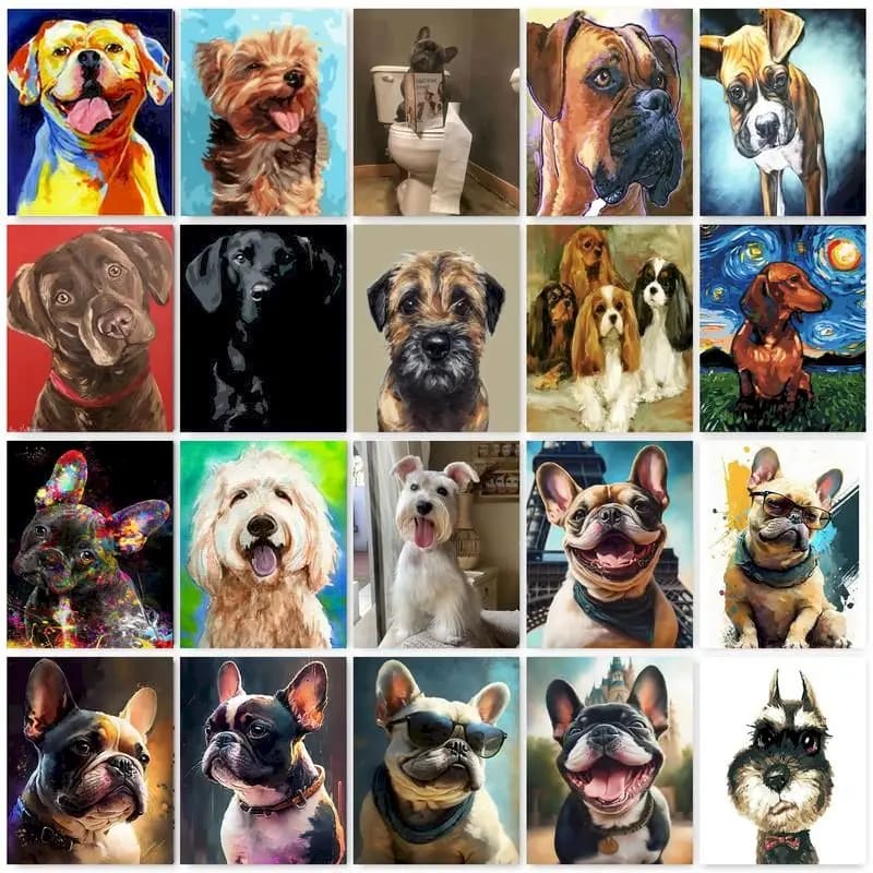Peinture au numéro — Chien 5