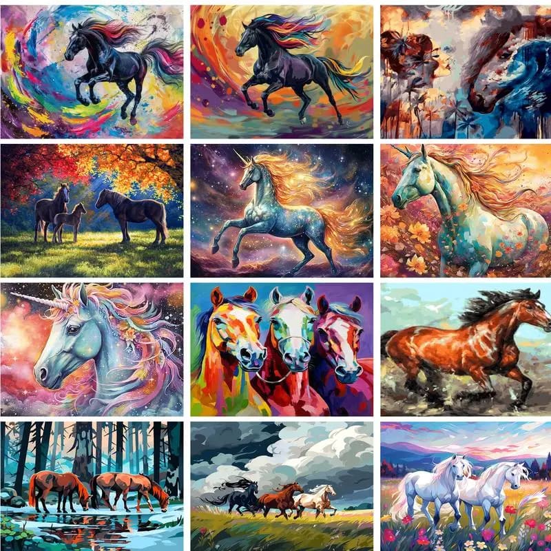 Peinture au numéro — Cheval 14
