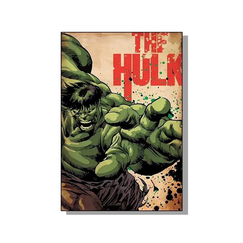 Peinture au Numéro — Hulk à l'assaut, affiche pop-art (Marvel)