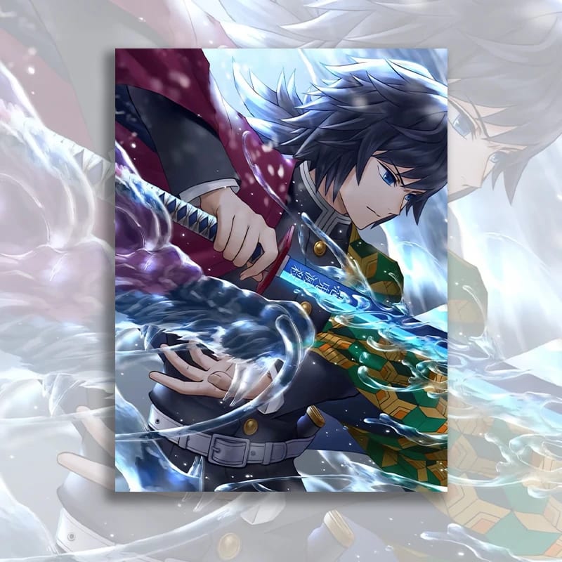 Peinture au Numéro — Giyu Tomioka et le souffle de l'eau (Demon Slayer)