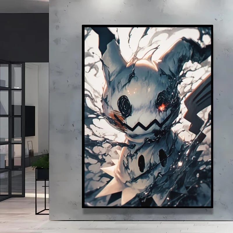 Peinture au Numéro — Mimiqui noir et blanc (Pokémon)