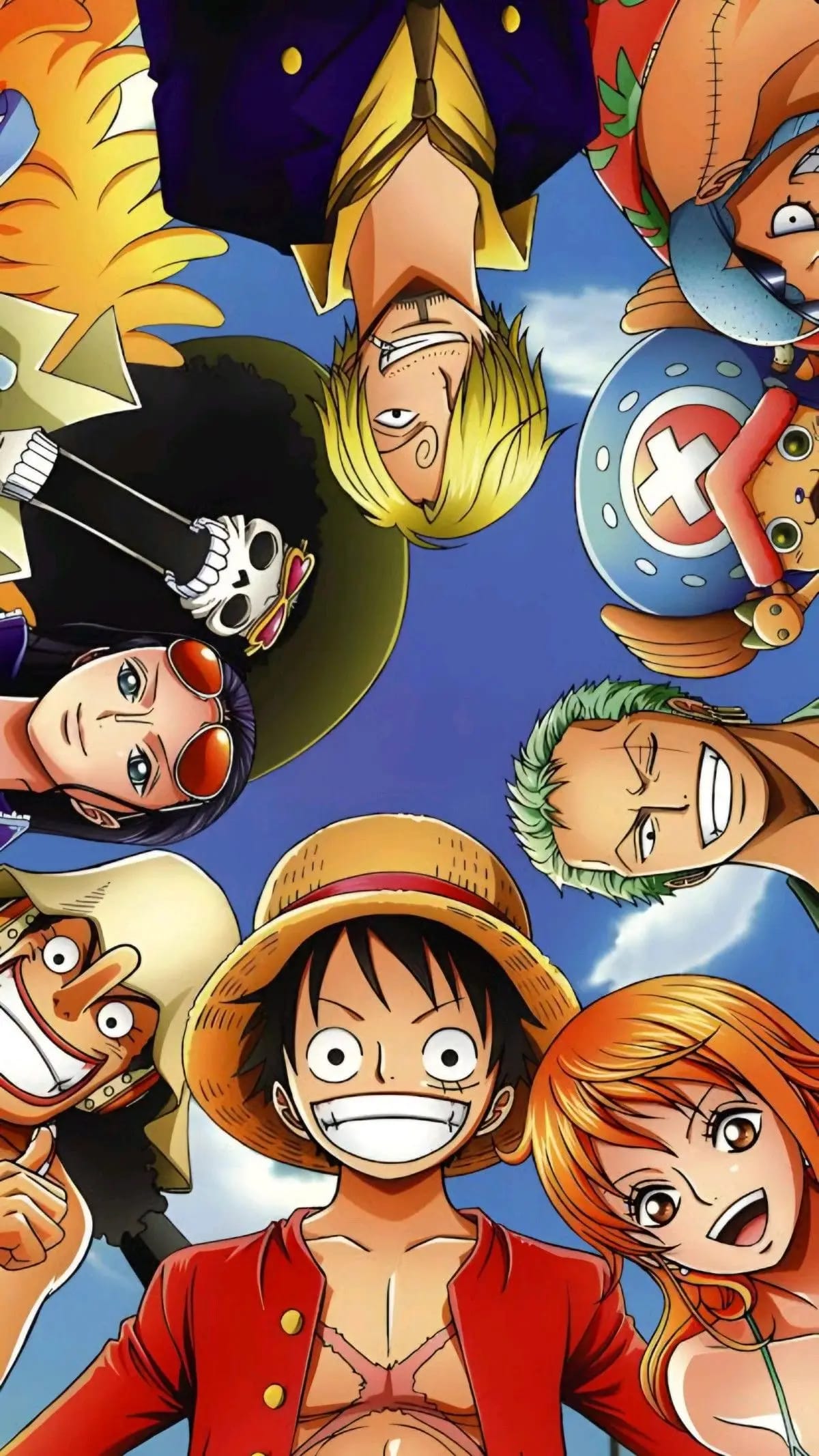 Peinture au Numéro — L'équipage du Chapeau de Paille en cercle (One Piece)