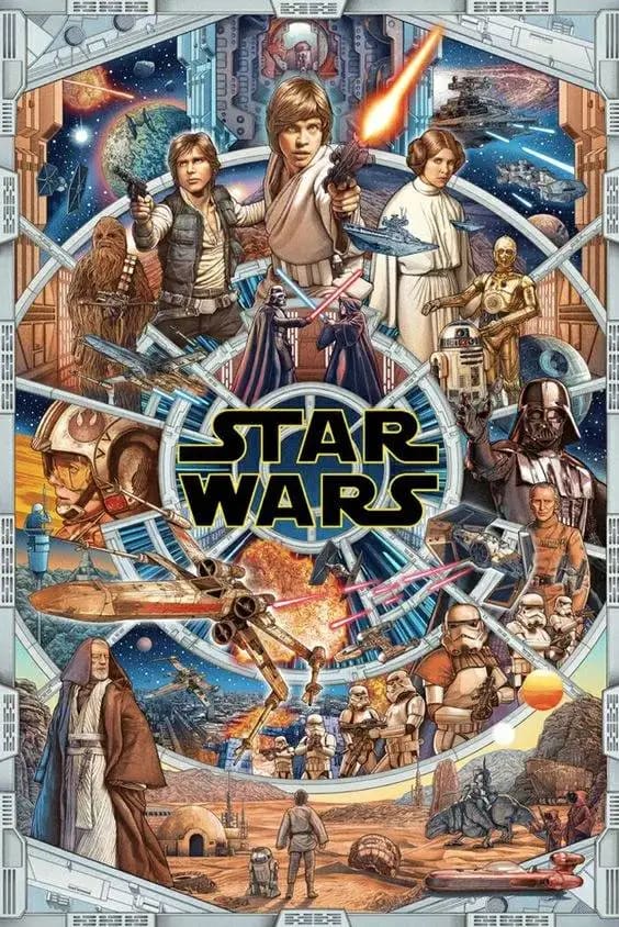 Peinture au Numéro — Fresque de la trilogie originale (Star Wars)