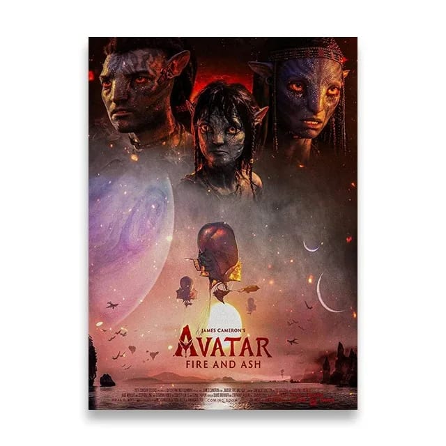 Peinture au Numéro — Portraits de la famille Na'vi et planète (Avatar : Fire and Ash)